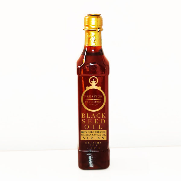 syrian black seed oil in 500ml bottle - branded product image - prestige provisions