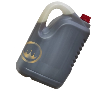 5liter food grade jerry can filled with premium ethiopian black seed oil with a red cap and branded with a faded prestige provisions logo
