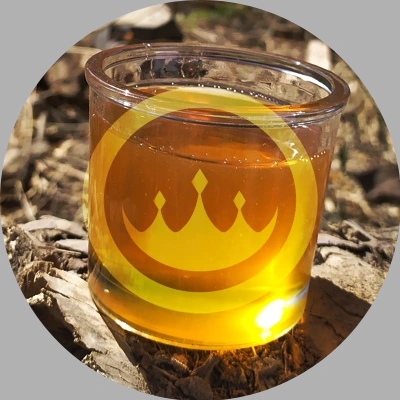 single glass of sidr honey between wild sidr trees in natural hadramout environment